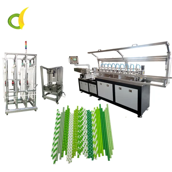 Macchina per la produzione di cannucce di carta biodegradabili, confezionatrice per cannucce di carta